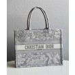 Imitazione Christian Dior Borsa piccola Dior Book Tote grigia