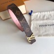 Pari all'originale replica LV Initiales 30MM Cintura reversibile Monogram M9052U