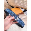 Alta gamma replica LV Initiales 40MM Cintura reversibile Damier Salt M0378Q