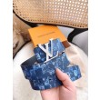Alta gamma replica LV Initiales 40MM Cintura reversibile Damier Salt M0378Q