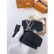 Qualità superiore replica LV Initiales 40MM Cintura reversibile Suede M6875P