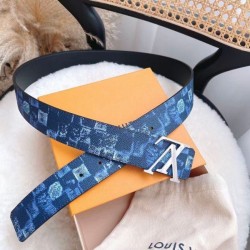 Replica Alta gamma replica Louis Vuitton Initiales 40MM Cintura reversibile Damier Salt M0378Q Griffate