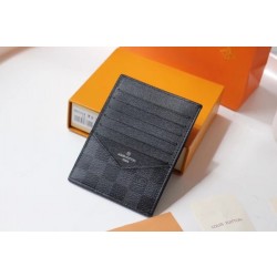 Pari all'originale replica Porta carte d'identit&agrave; Damier Graphite N60378