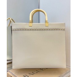 Sunshine Media Shopper In Pelle 8BH386 Crema