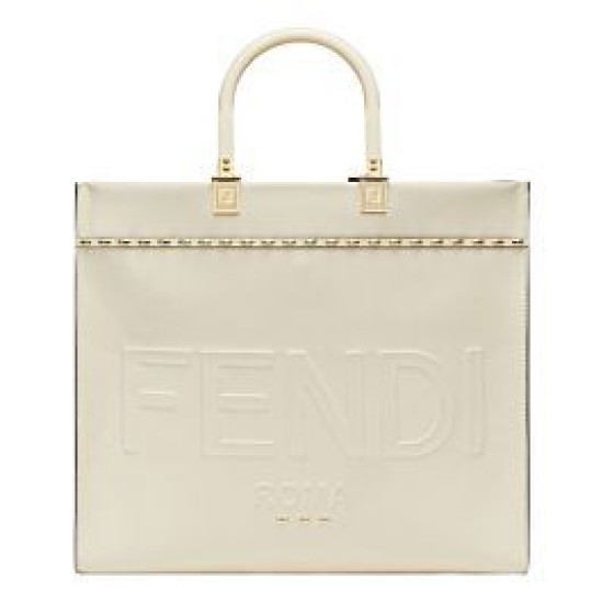 Sunshine Media Shopper In Pelle 8BH386 Crema