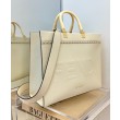 Sunshine Media Shopper In Pelle 8BH386 Crema