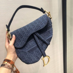 Borsa Replica 1:1 da Saddle Christian Dior M0446 Blu