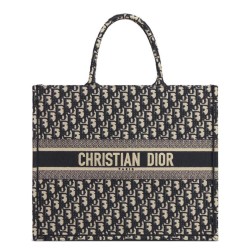 Imitazione Borse Christian Dior Book Tote M1286 Blu scuro