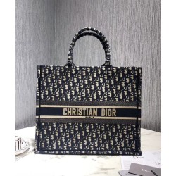Imitazione Borse Christian Dior Book Tote M1286 Blu scuro