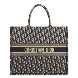 Imitazione Borse Christian Dior Book Tote M1286 Blu scuro