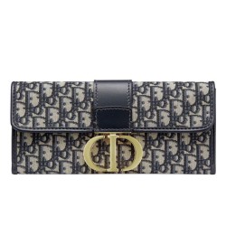 Cloni Firmate Pochette Christian Dior 30 Montaigne tela jacquard  Blu scuro imitazioni