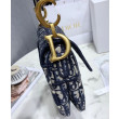 Sella Christian Dior Borsa obliqua originale in tela ricamata Blu scuro Sella Christian Dior Borsa obliqua originale in tela ricamata Blu scuro