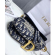 Sella Christian Dior Borsa obliqua originale in tela ricamata Blu scuro Sella Christian Dior Borsa obliqua originale in tela ricamata Blu scuro