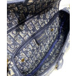 Sella Christian Dior Borsa obliqua originale in tela ricamata Blu scuro Sella Christian Dior Borsa obliqua originale in tela ricamata Blu scuro