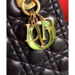 Dior Lady Dior Medium Classic Tote Borse Con agnello nero