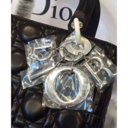 Qualità Specchio Dior Lady Dior Medium Classic Tote Borse Con agnello nero imitazioni perfette