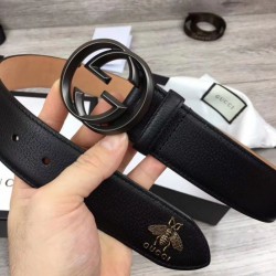 Qualità superiore replica Cinture da uomo con fibbia doppia G 4 cm Hardware nero Qualità superiore replica Cinture da uomo con fibbia doppia G 4 cm Hardware nero
