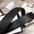 Qualità superiore replica Cintura Signature uomo con fibbia a G Black 411924 Hardware nero