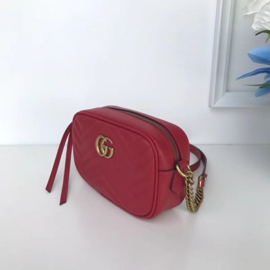 Replica Alta Qualità GG Marmont Matelasse Mini Borse 448065 Rosso