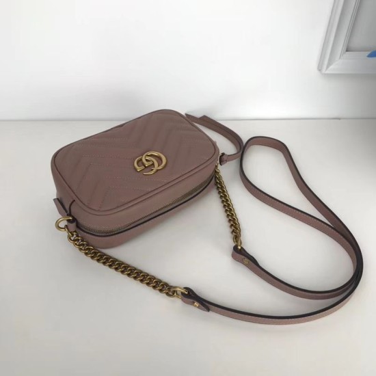 Replica Alta Qualità GG Marmont Matelasse Mini Borse 448065 Marrone