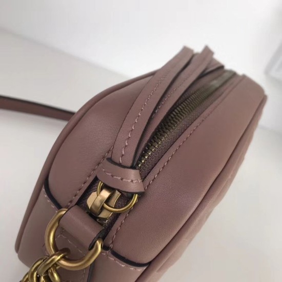 Replica Alta Qualità GG Marmont Matelasse Mini Borse 448065 Marrone