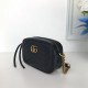 Riproduzione Fedele GG Marmont Matelasse Mini Borse 448065 Nero imitazioni Replica Alta Qualità GG Marmont Matelasse Mini Borse 448065 Nero