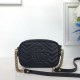 Riproduzione Fedele GG Marmont Matelasse Mini Borse 448065 Nero imitazioni Replica Alta Qualità GG Marmont Matelasse Mini Borse 448065 Nero