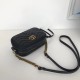 Riproduzione Fedele GG Marmont Matelasse Mini Borse 448065 Nero imitazioni Replica Alta Qualità GG Marmont Matelasse Mini Borse 448065 Nero