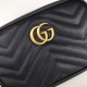 Riproduzione Fedele GG Marmont Matelasse Mini Borse 448065 Nero imitazioni Replica Alta Qualità GG Marmont Matelasse Mini Borse 448065 Nero