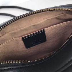 Riproduzione Fedele GG Marmont Matelasse Mini Borse 448065 Nero imitazioni Replica Alta Qualità GG Marmont Matelasse Mini Borse 448065 Nero