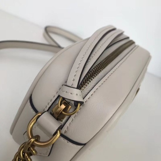 Replica Alta Qualità GG Marmont Matelasse Mini Borse 448065 Bianca