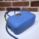 Replica Alta Qualità GG Marmont Matelasse Mini Borse 448065 Blu