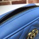 Replica Alta Qualità GG Marmont Matelasse Mini Borse 448065 Blu