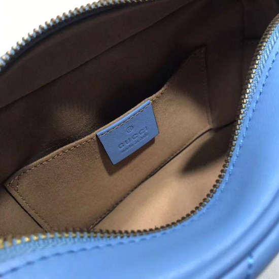 Replica Alta Qualità GG Marmont Matelasse Mini Borse 448065 Blu