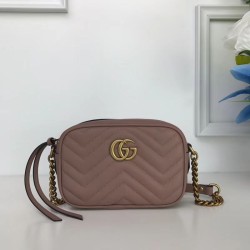 GG Marmont Matelasse Mini Borse 448065 Marrone