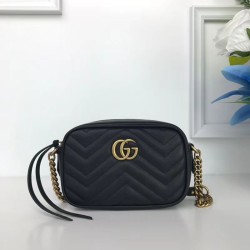 Replica Alta Qualità GG Marmont Matelasse Mini Borse 448065 Nero