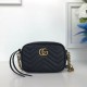 Riproduzione Fedele GG Marmont Matelasse Mini Borse 448065 Nero imitazioni Replica Alta Qualità GG Marmont Matelasse Mini Borse 448065 Nero