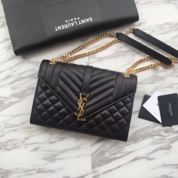 Replica Alta Qualità Imitazione Busta media YSL Saint Laurent Busta dorata