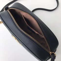 Riproduzione Fedele Borsa a tracolla GG Marmont Matelasse 447632 Nero imitazioni Replica Alta Qualità Borsa a tracolla GG Marmont Matelasse 447632 Nero