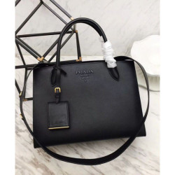 Replica Perfetta a mano monocromatica Saffiano Prada nera