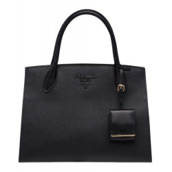 Replica Perfetta a mano monocromatica Saffiano Prada nera