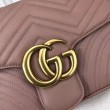 Borse A Tracolla GG Marmont Medium Matelassé 443496 Rosa nudo