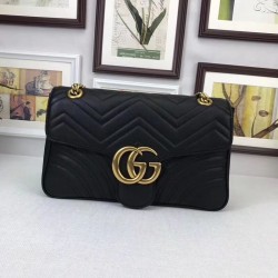 Borse A Tracolla GG Marmont Medium Matelassé 443496 Nero