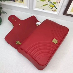 Borse A Tracolla GG Marmont Medium Matelassé 443496 Rosso Borse A Tracolla GG Marmont Medium Matelassé 443496 Rosso