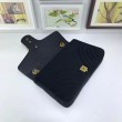 Imitazione Borse Firmate Replica a Tracolla GG Marmont Media 443496 Nero