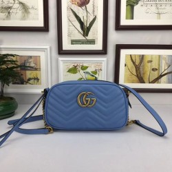 Borse Imitazioni a tracolla GG Marmont Matelasse 447632 Blu