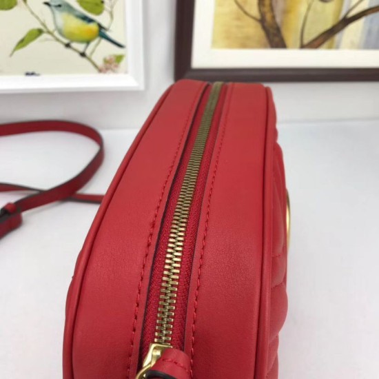 Borsa a tracolla GG Marmont Matelasse 447632 Rosso Borsa a tracolla GG Marmont Matelasse 447632 Rosso