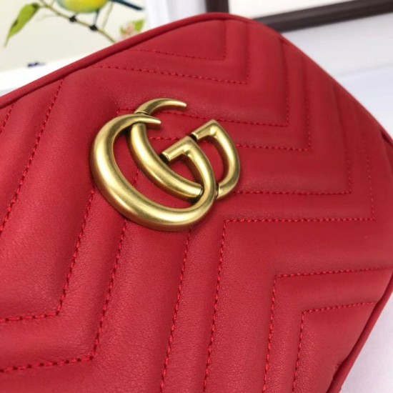 Borsa a tracolla GG Marmont Matelasse 447632 Rosso Borsa a tracolla GG Marmont Matelasse 447632 Rosso