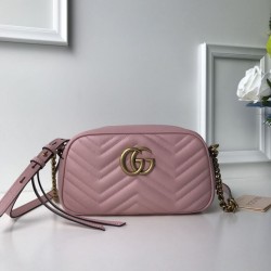 Qualità premium Borse Replica GG Marmont Matelasse 447632 Rosa