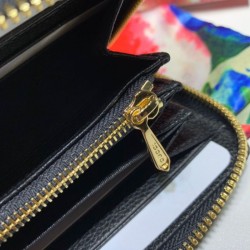 Qualità superiore replica Portafoglio Zumi in pelle granulosa con cerniera 570661 nero